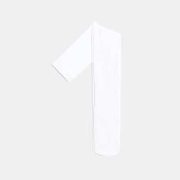 جوارب كولون لامعة وأنيقة، باللون الأبيض للفتيات الصغيرات